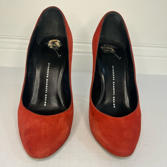 Giuseppe Zanotti Red Suede Heel - Picture 8 of 11